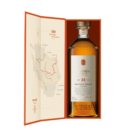 Cognac Prunier 20 ans d’âge Grande Champagne 43% EDITION LIMITEE